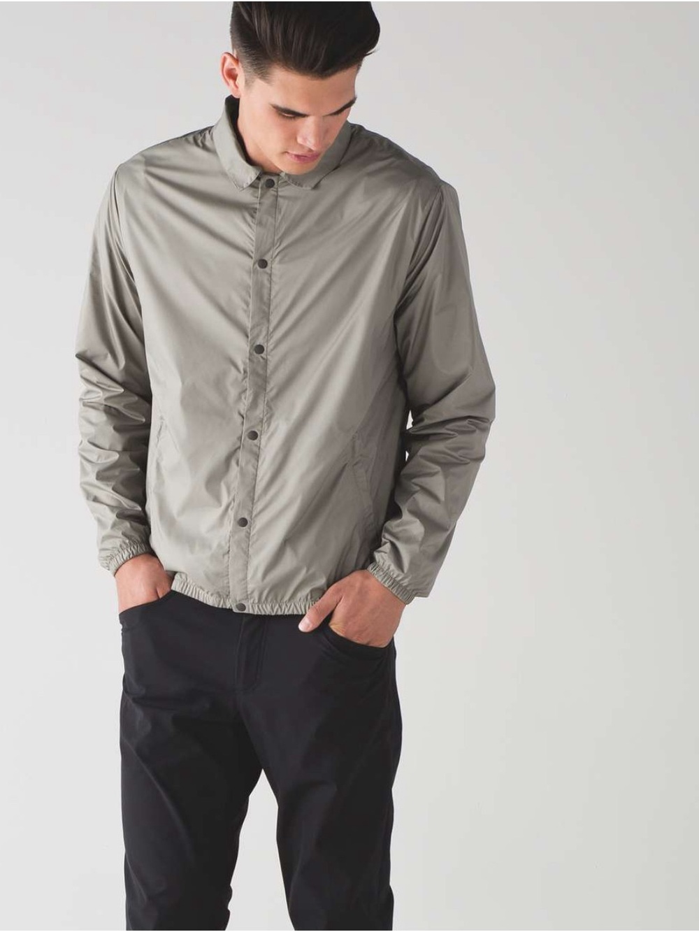 lululemon athletica Coach Windbreaker Soft Earth Taupe Button-Front Jacket - Picture 10 of 10